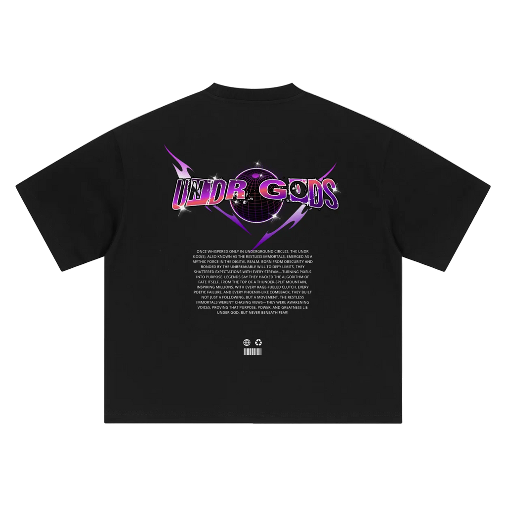 Undr God Boxy Oversized Tee Black