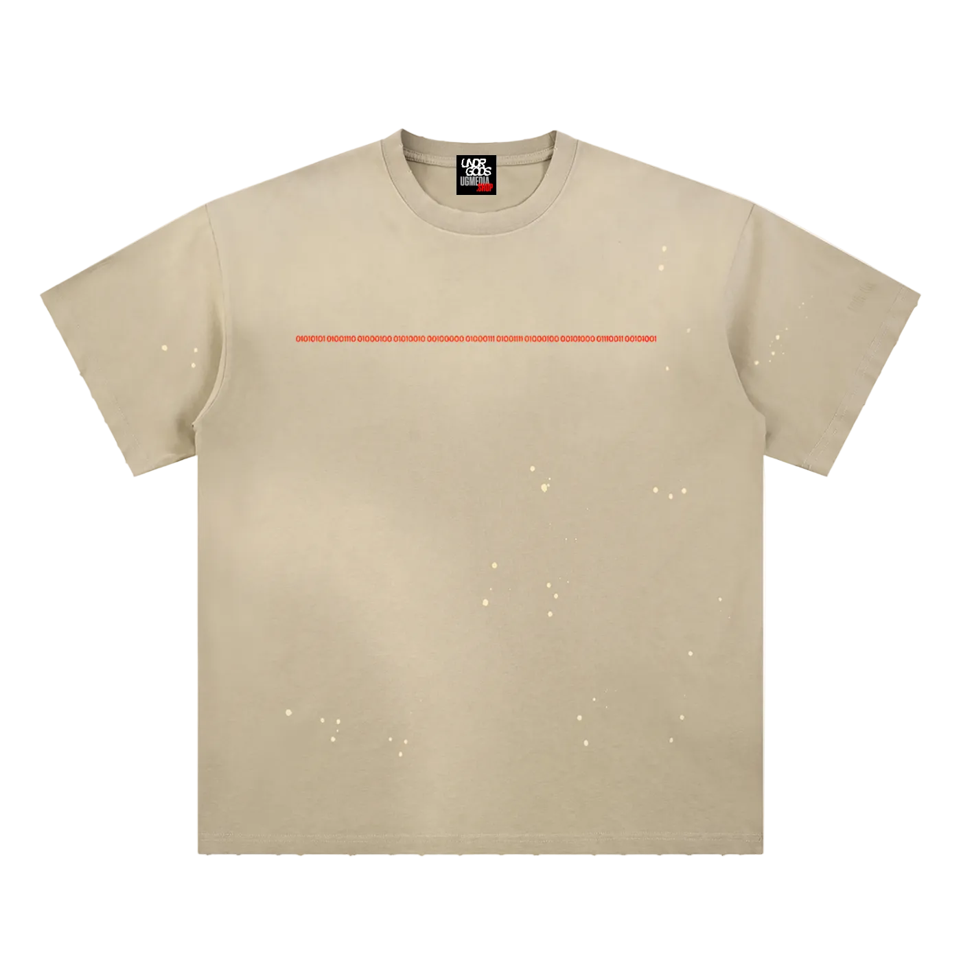 Undr God Hand-Frayed Sunfade Splatter Tee