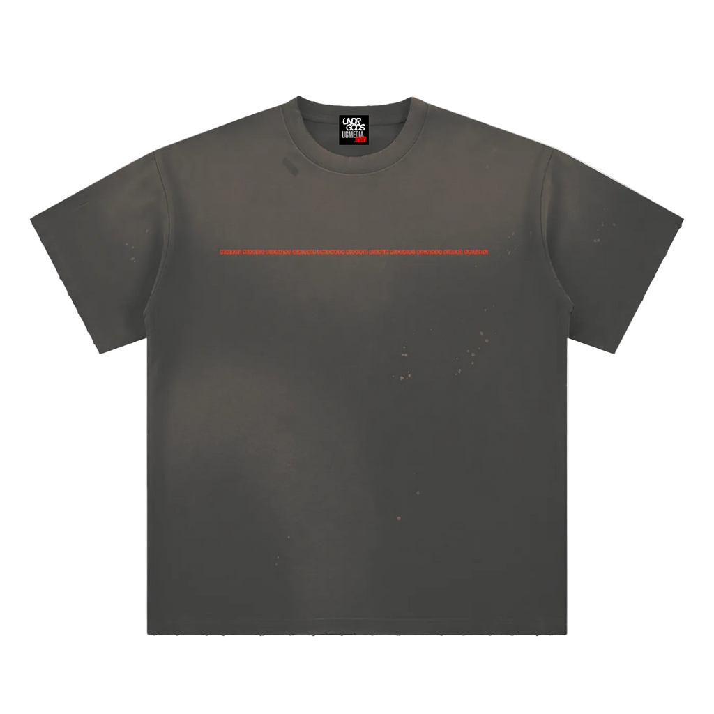 Undr God Hand-Frayed Sunfade Splatter Tee