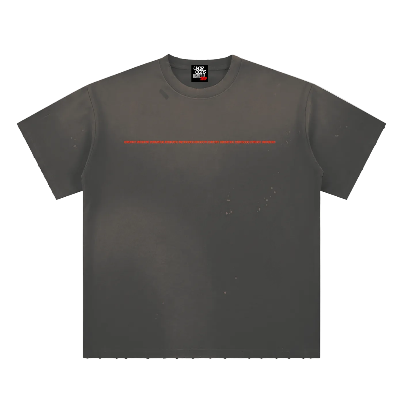 Undr God Hand-Frayed Sunfade Splatter Tee