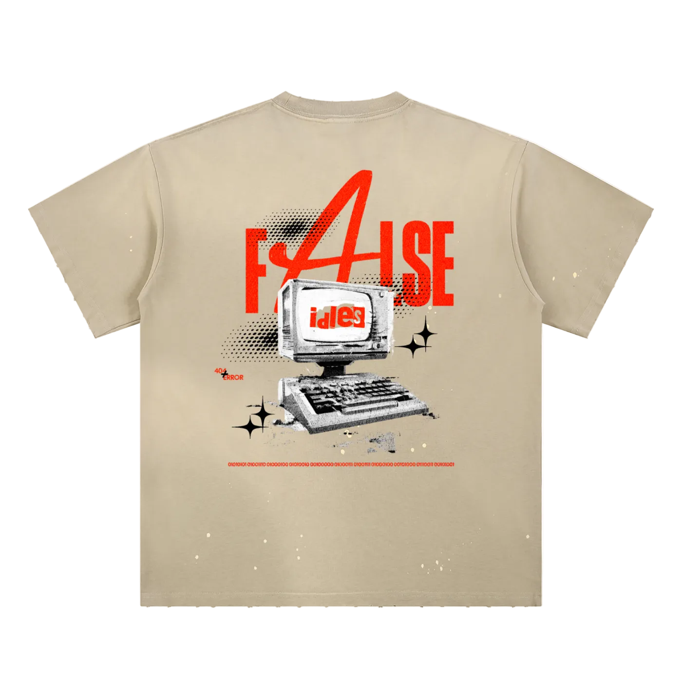 Undr God Hand-Frayed Sunfade Splatter Tee