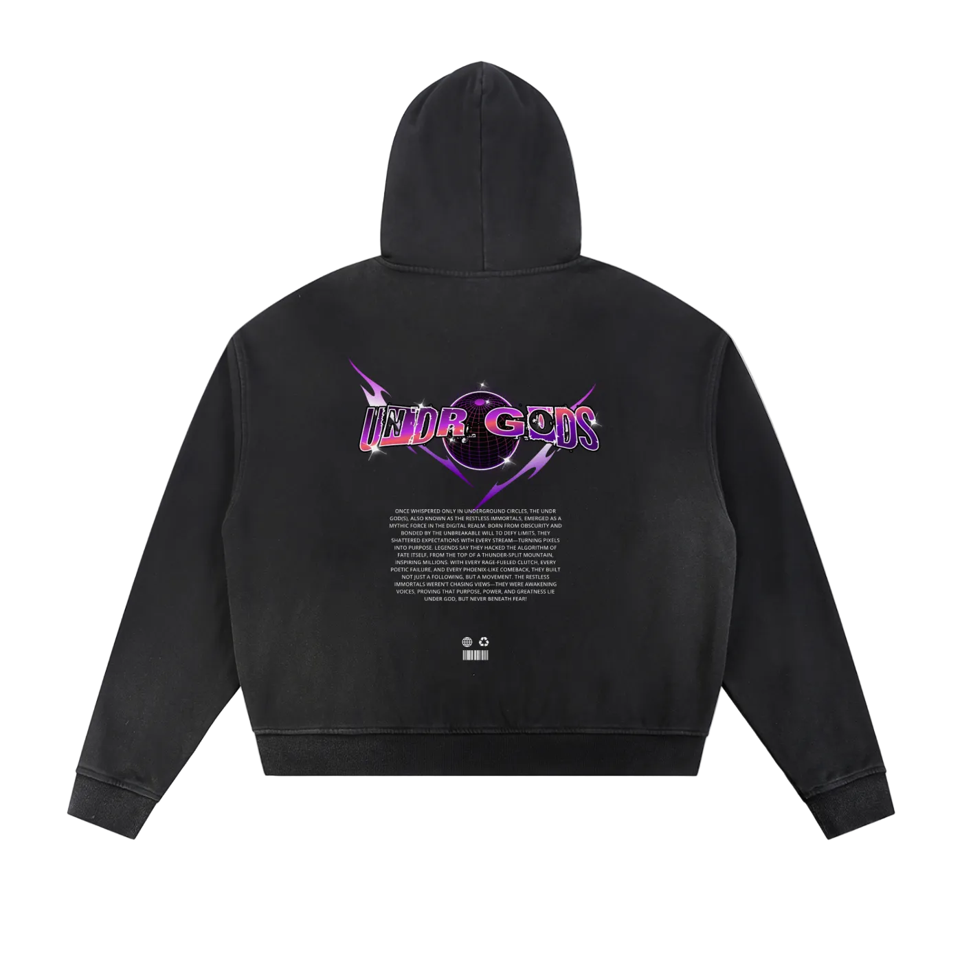 Undr Gods Raw Edge Zip Hoodie