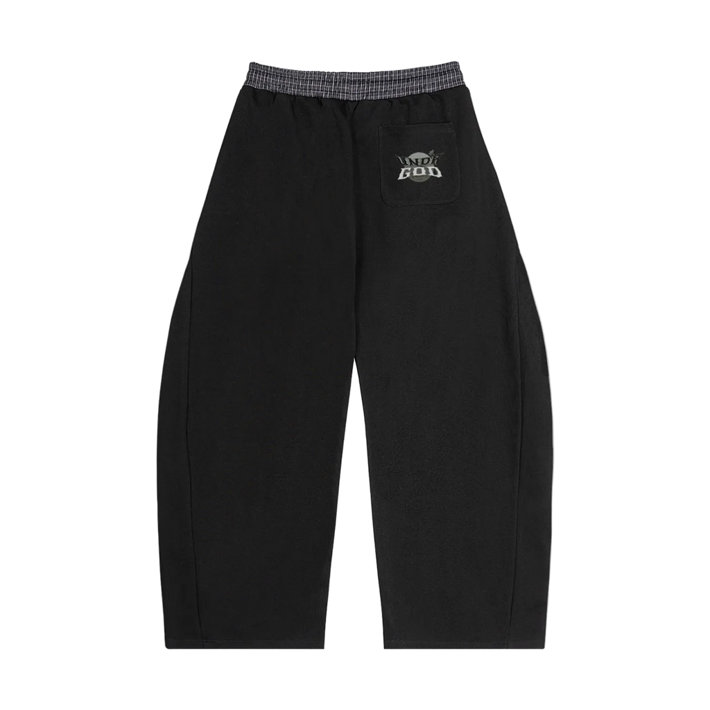 Undr God Emerald Plaid Waistband Barrel Sweatpants (Bottom//set)