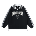 Undr Gods Striped Lapel Collar Sweatshirt