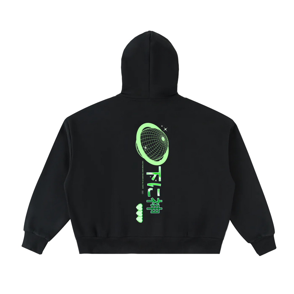 Undr God Emerald Full-Zip Boxy Hoodie (Top//set)