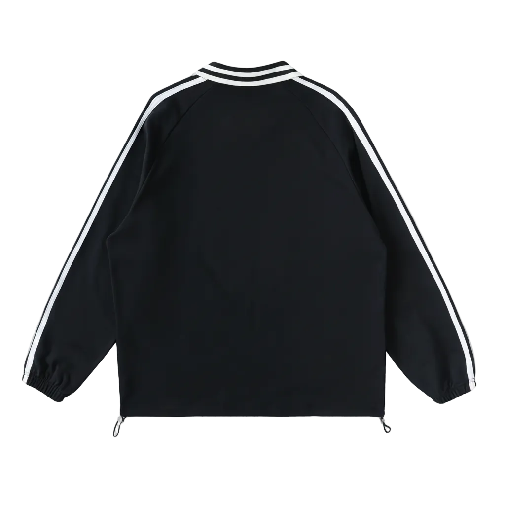 Undr Gods Striped Lapel Collar Sweatshirt