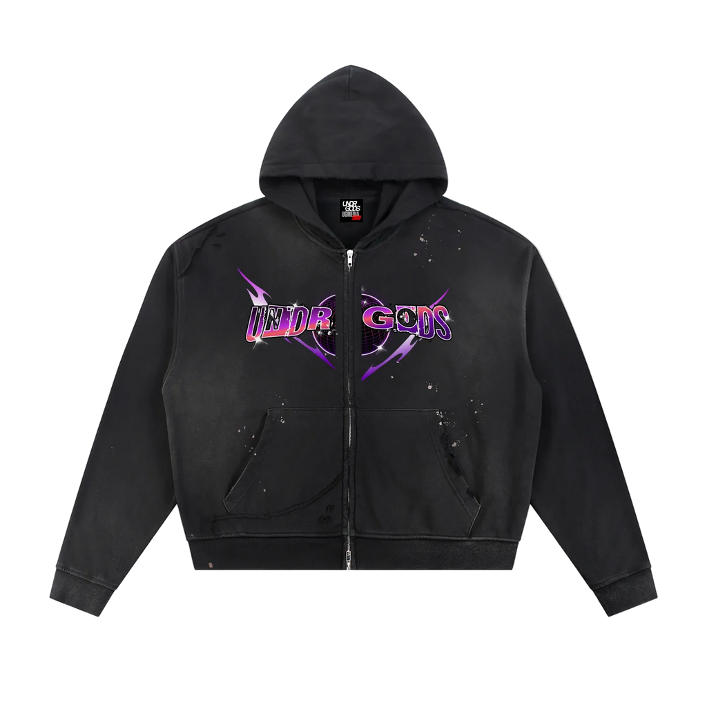 Undr Gods Raw Edge Zip Hoodie